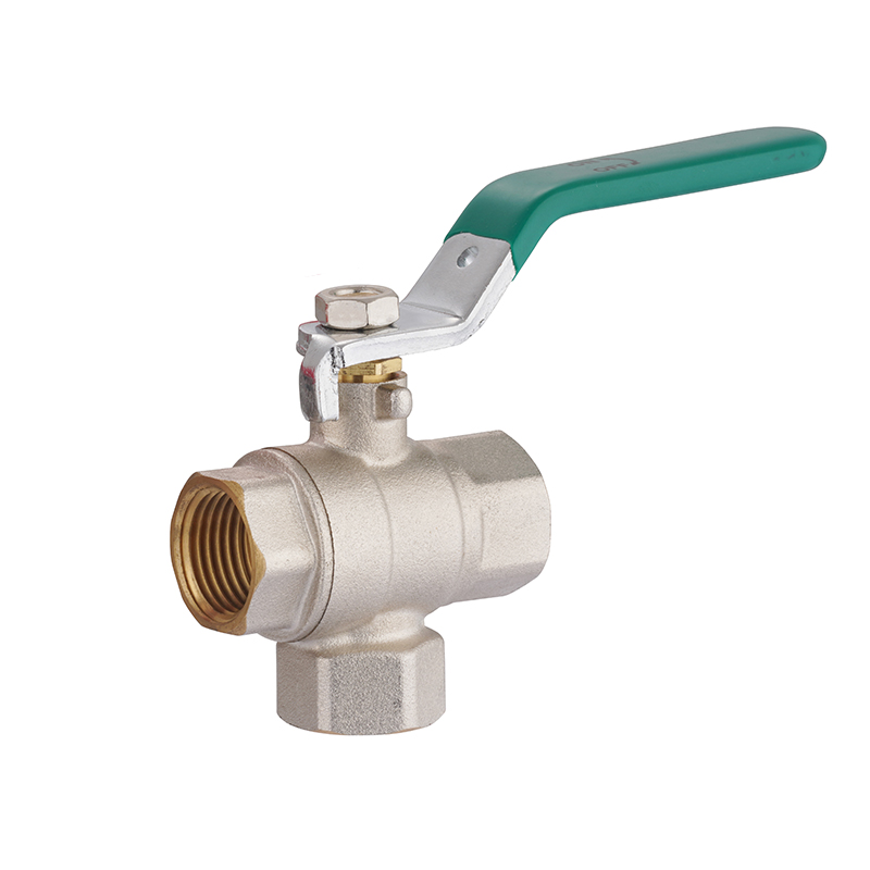 XFM-0109 Brass T-Way Ball Valve With Long Handle